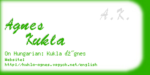 agnes kukla business card